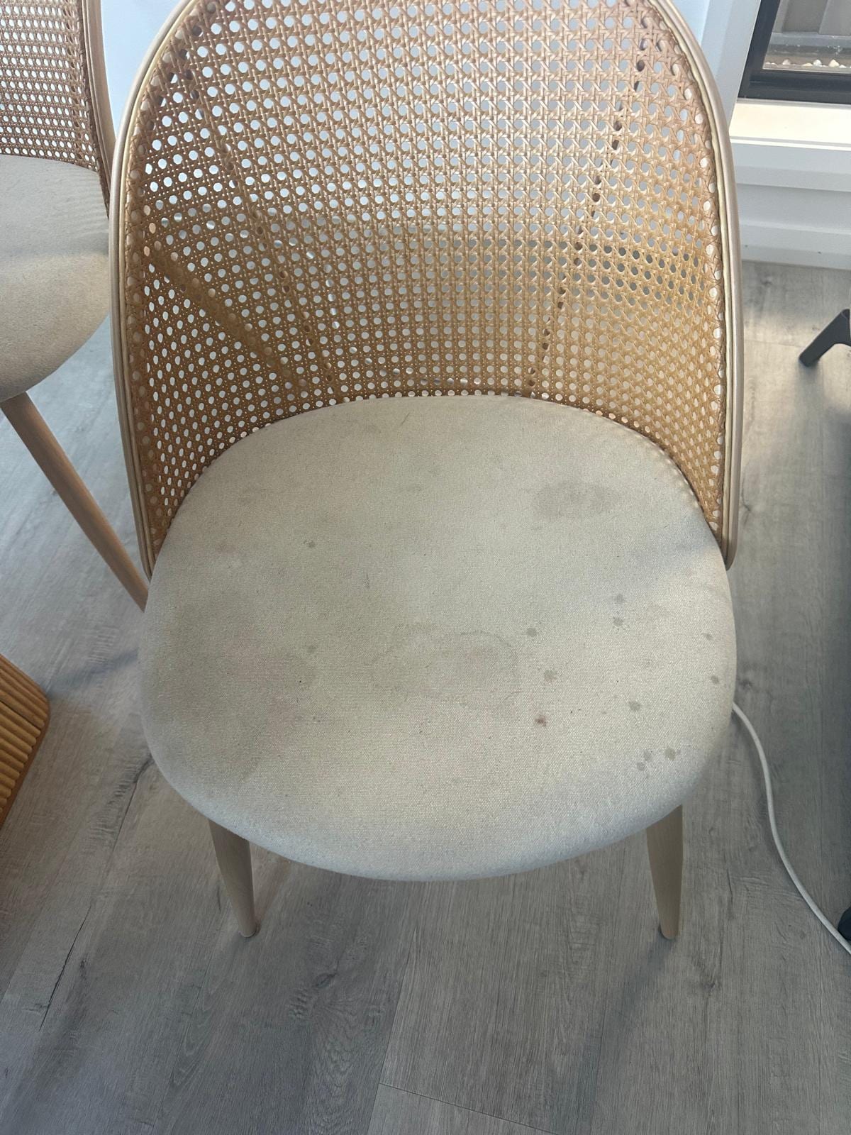 Before Office Chair & Carpet Steam Clean
