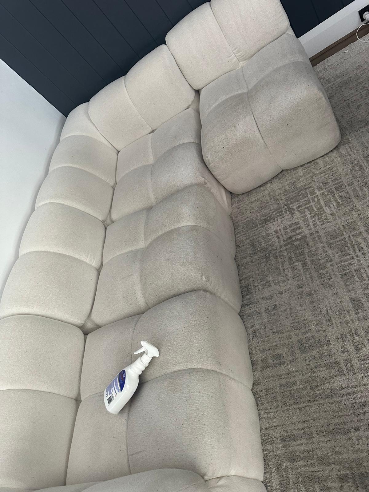 Before Fabric Sofa & Lounge Steam Sanitisation